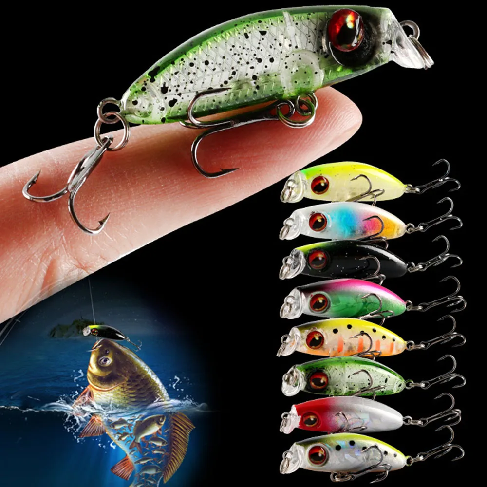

1Pcs Minnow Fishing Lure 43mm3.1g Topwater Hard Bait Wobbler Jig Bait Crankbait Carp Striped bass Pesca Fishing tackle SwimBait