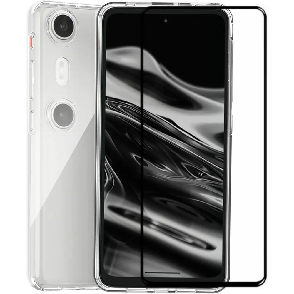 Стекло 2 в 1 с полным покрытием телефона для Xreal Beam Pro силиконовый чехол защита