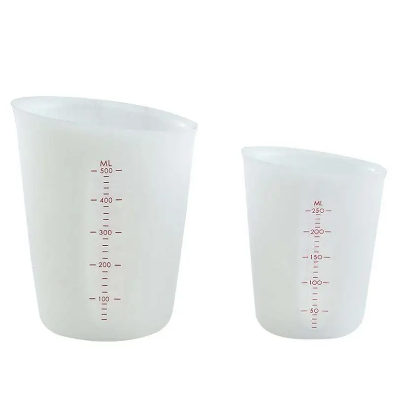 Silicone Measuring Cup Silicone Flexible Pour Cups With Marking Pour Mixing Cups Blender For Liquid Paint Epoxy Resin