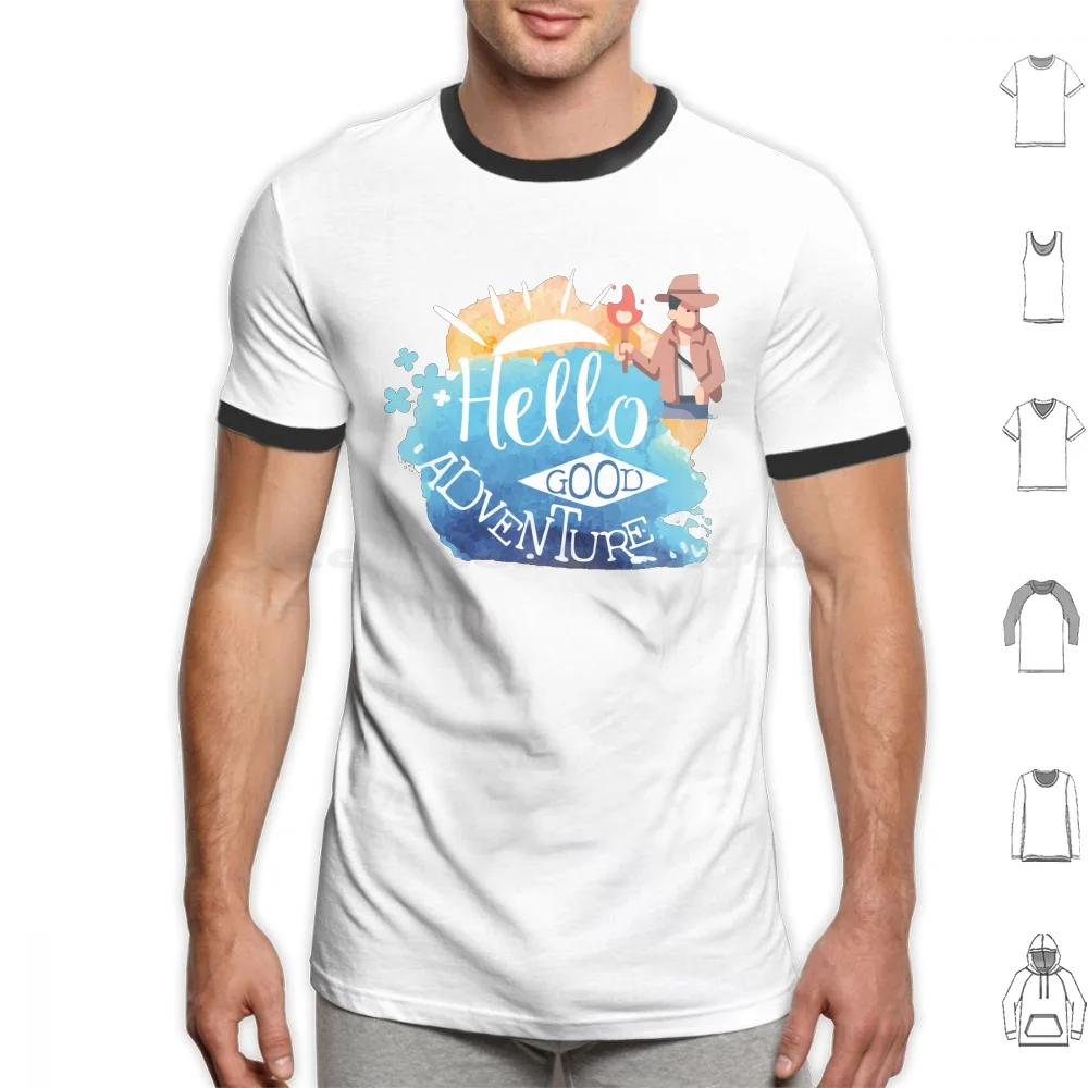 Футболка с надписью «Hello Good Adventure», 6Xl