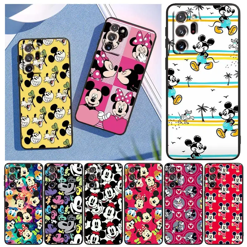 

Disney Fashion Mickey Minnie For Samsung Note 20 10 9 Ultra Lite Plus F23 M52 M21 A73 A70 A20 A10 A8 A03 j7 j6 Black Phone Case