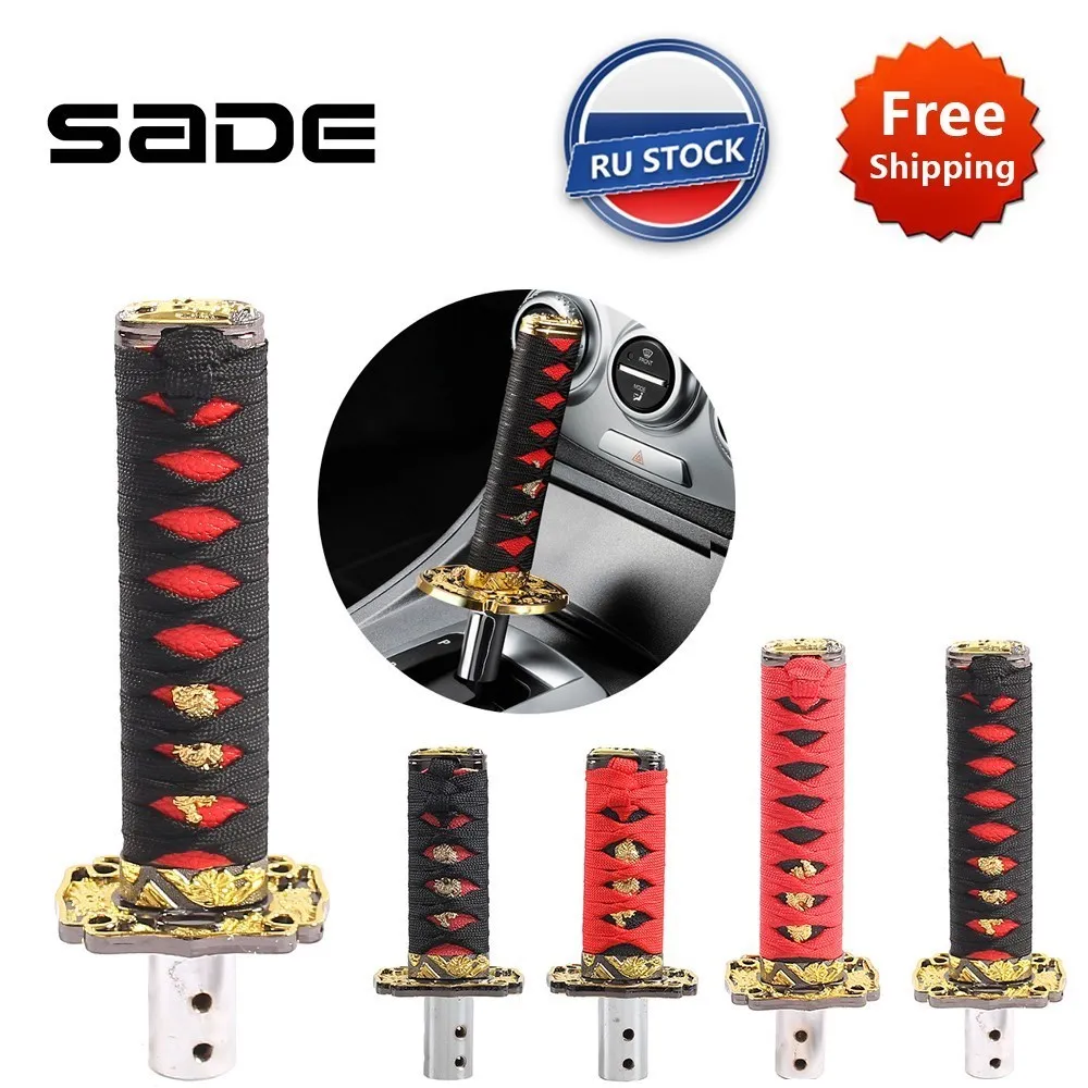 Универсальная ручка переключения передач JDM с самурайским мечом, 100 мм, 150 мм, катана, самурайский нож, ручка переключения передач с адаптерами