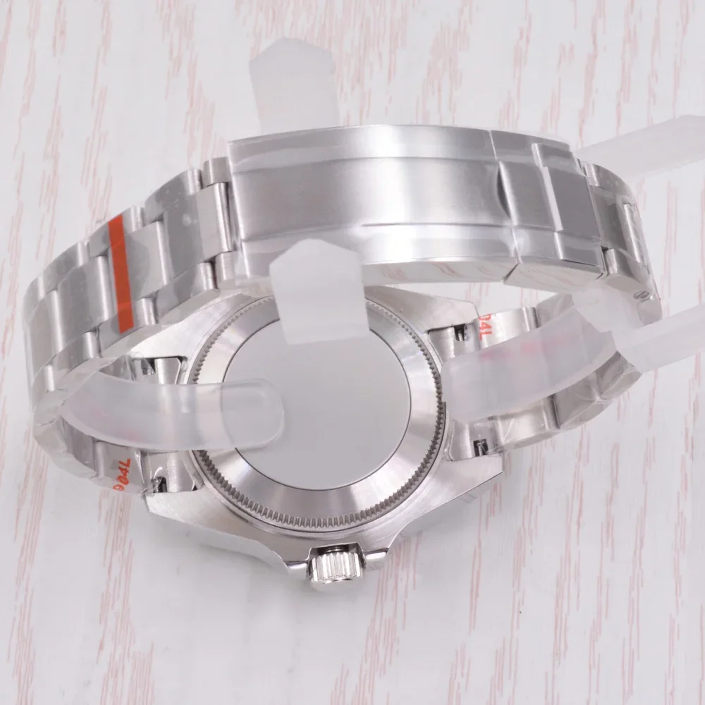 44 мм индивидуальный логотип NH35 Механизм Белый стерильный циферблат Керамический