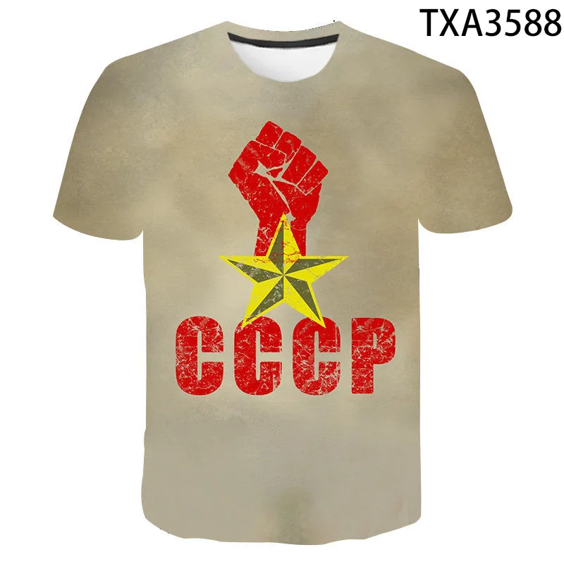 2022 hot sale cccp brand mens 3dt shirt short sleeve pure color mens loose quick drying t shirt mens and womens tops o neck free global shipping