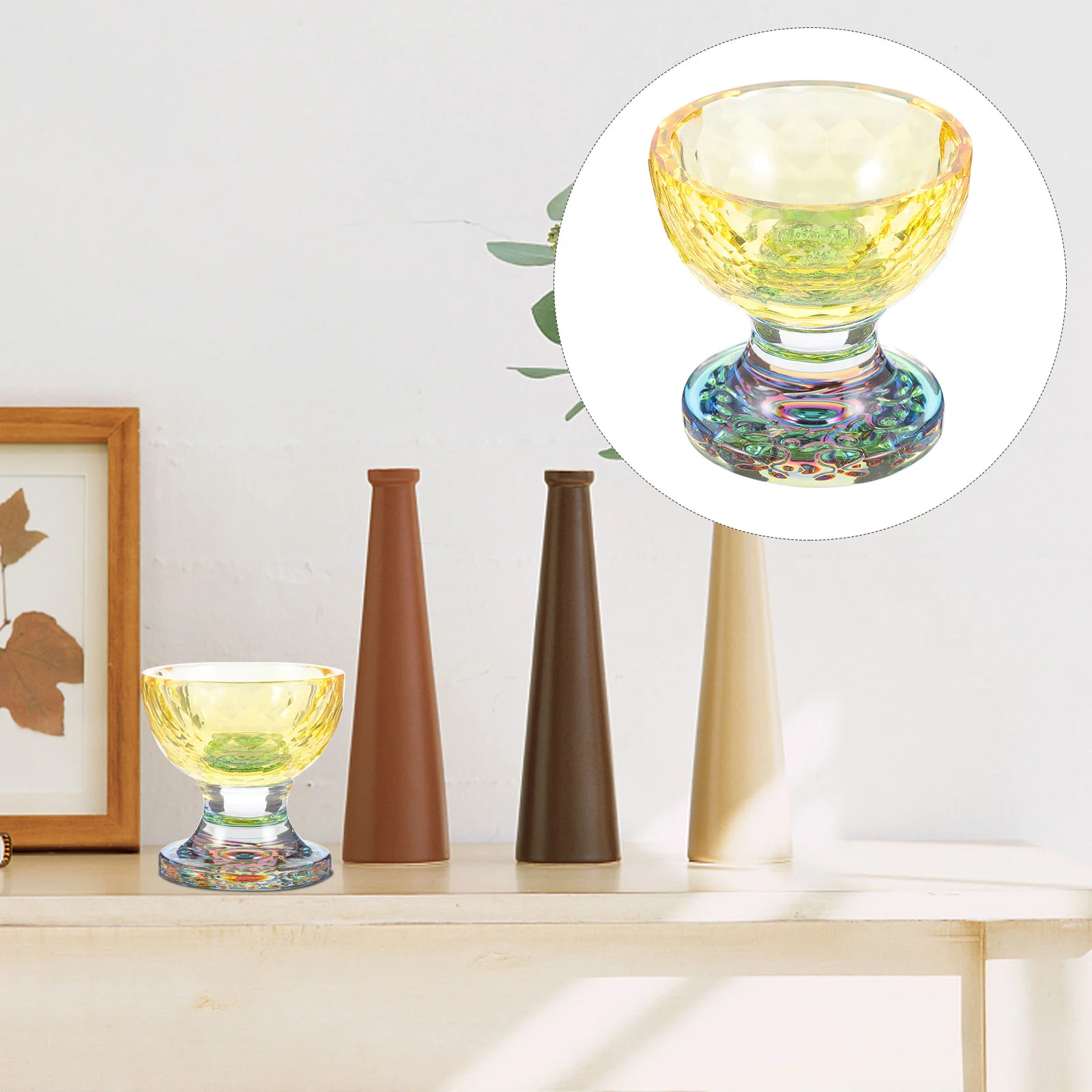 

Bowl Water Cup Holyholder Offeringbuddha Ghee Cups Lamp Crystal Tealight Snack Votive Worship Devotional Shot Light Smudging