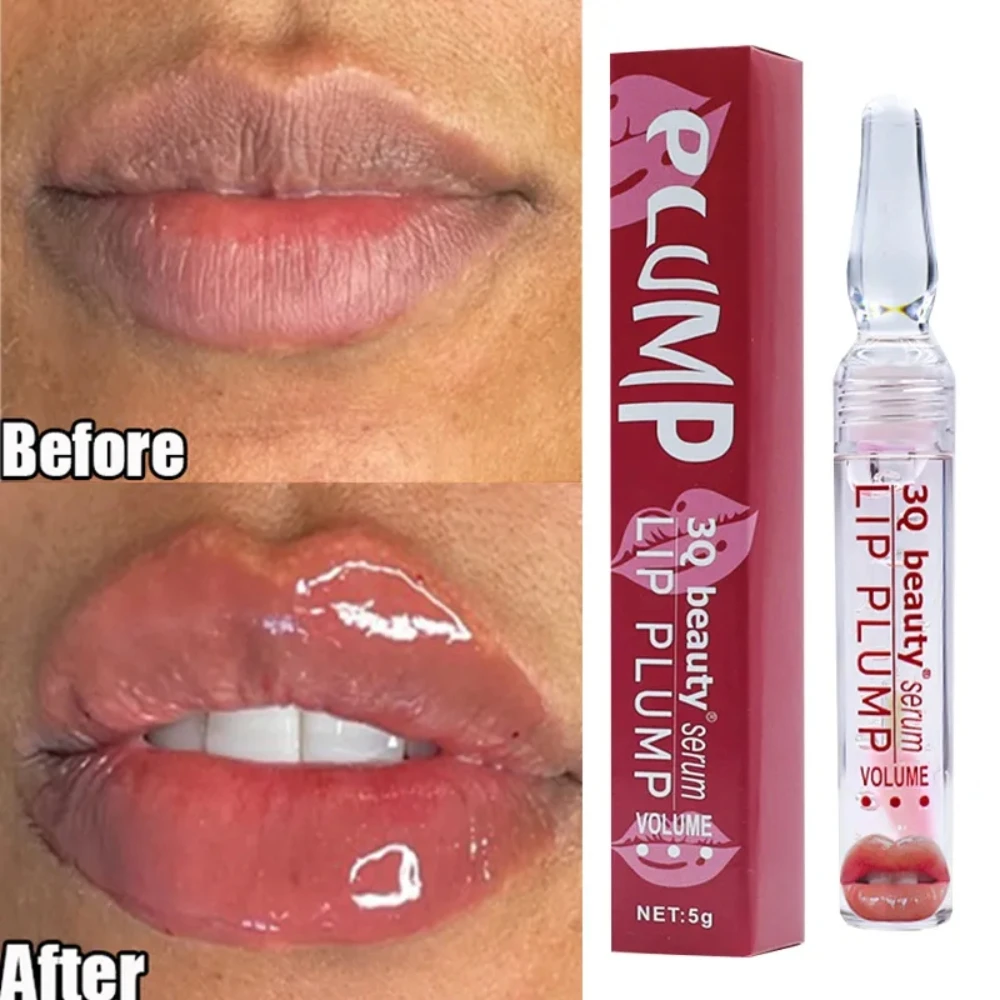

Lips Plump Serum Enhancer Instant Full Lips Moisturizing Fade Fine Lines Lips Essential Oil Repair Sexy Beauty Lip Care Makeup
