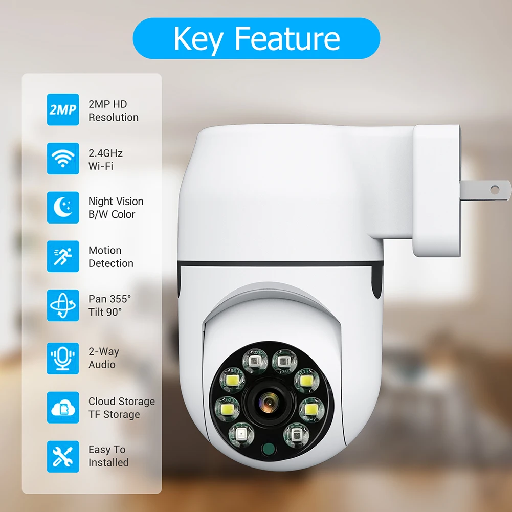 

Infrared Night Vision WiFi Remote 1080P HD Monitoring Surveillance Camera Support Mobile Phone Remote Monitoring