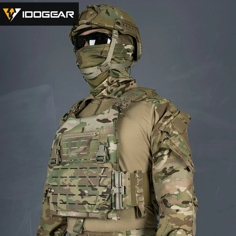 Idogear Tactical Chestrig Lsr Vest Plate Carrier Quick Release Laser Cut 500d Military Gear Airsoft |