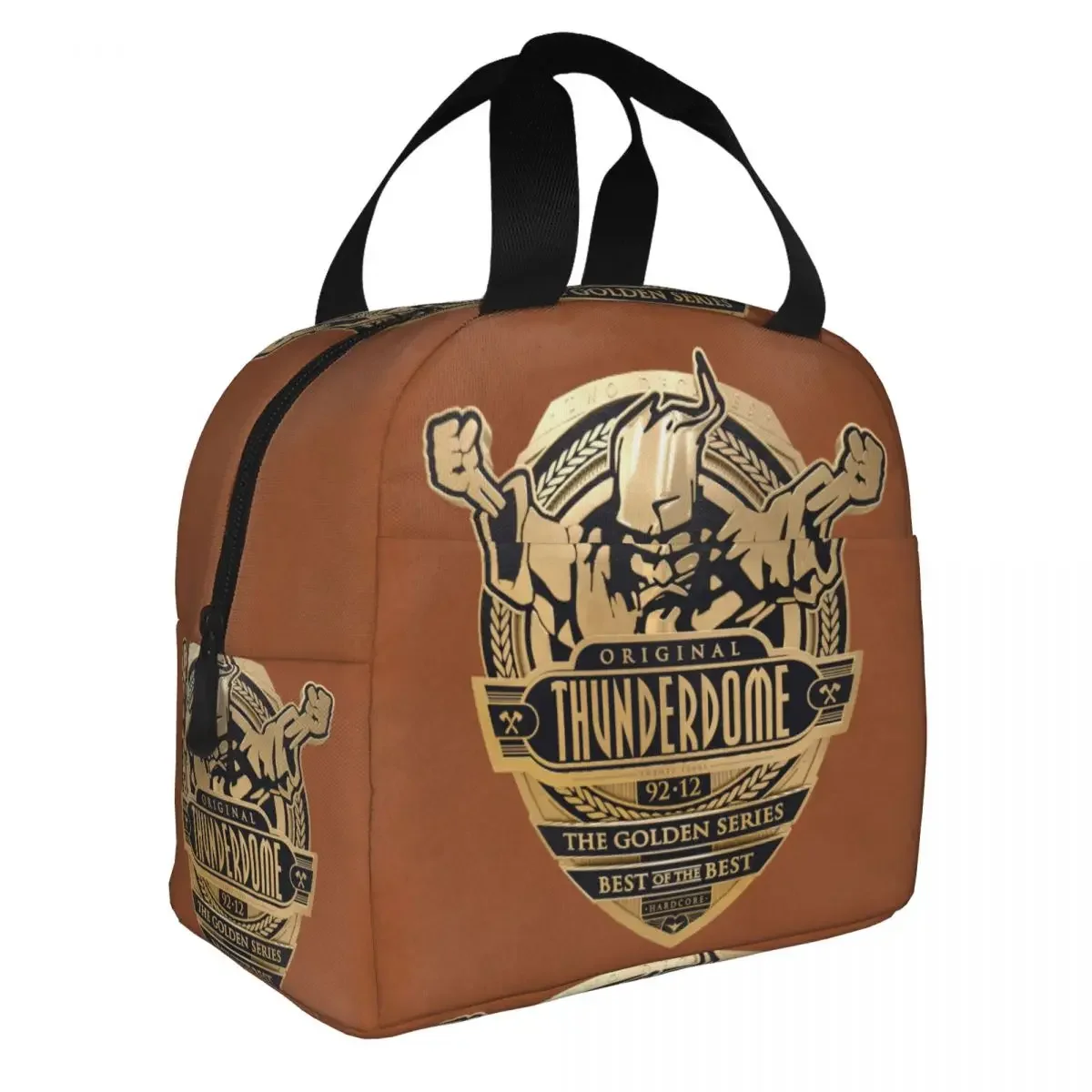 

Изолированная сумка-тоут для ланча Thunderdome для женщин, твердый материал и Габер, многоразовый термоохладитель, бэнто-бокс, рабочая школьная сумка для еды