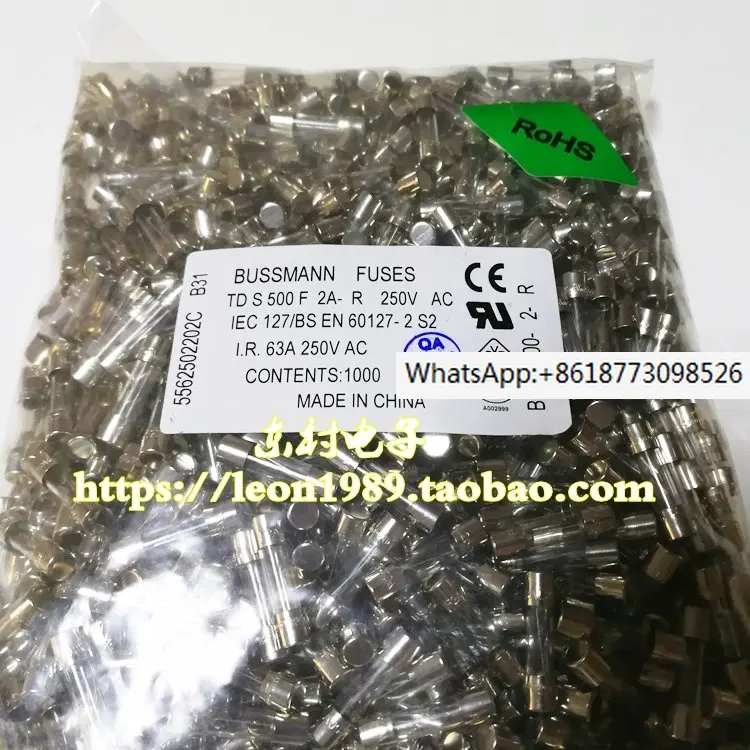 

10PCS BUSSMANN fuse GDB S500-500mA-1-2-3.15-4-5-6.3-8-10A 250V
