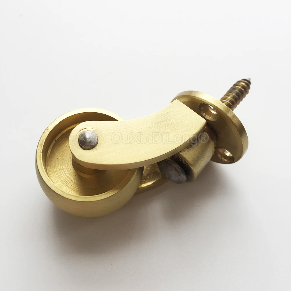 4 шт. 1 25 дюйма (32 мм) латунные ролики вращающиеся на 360 градусов винты колеса для