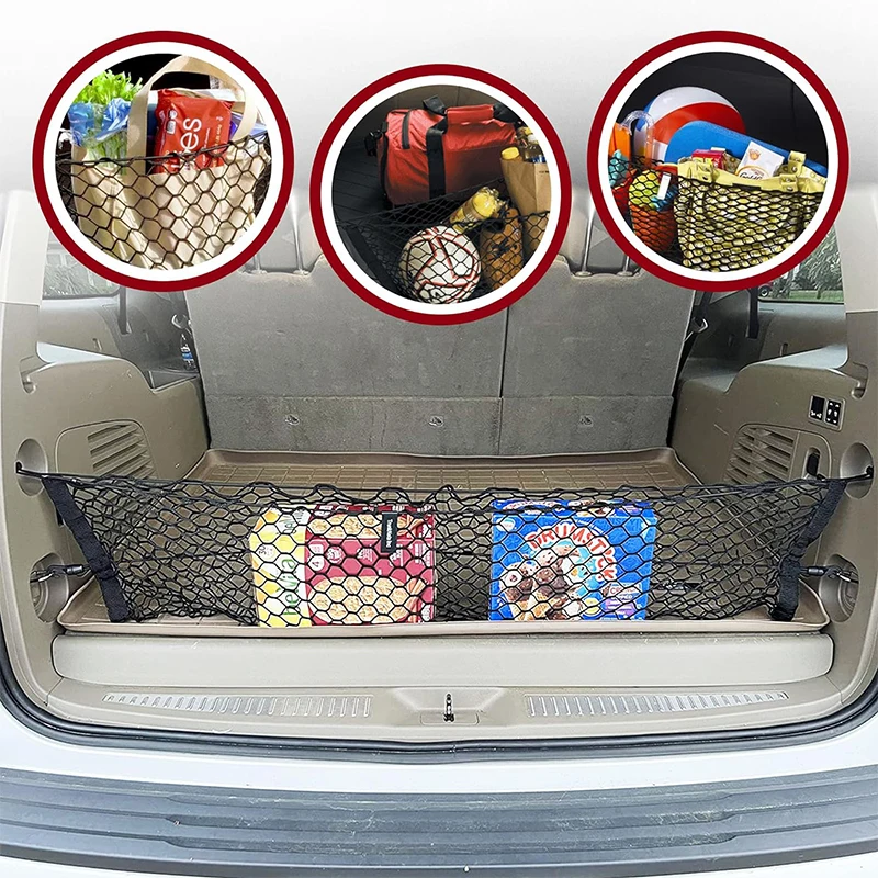 

Universal Car Trunk Net Elastic Luggage Net Cargo Organizer Storage Nylon Mesh Nets Stretchable Car Interior Mesh Network Pocket
