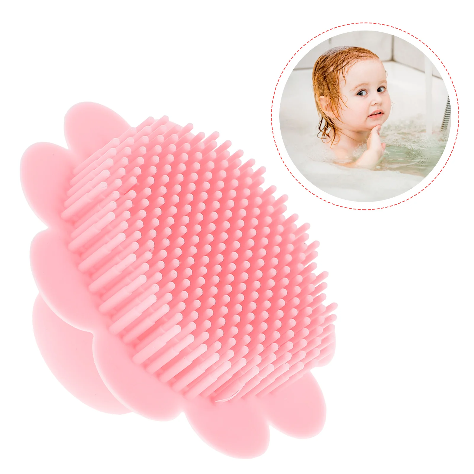 

Brush Bath Scalp Scrubber Shampoo Baby Silicone Hairfor Newborn Massagerbrushes Girl Growth Stress Relax Bathing Loofah