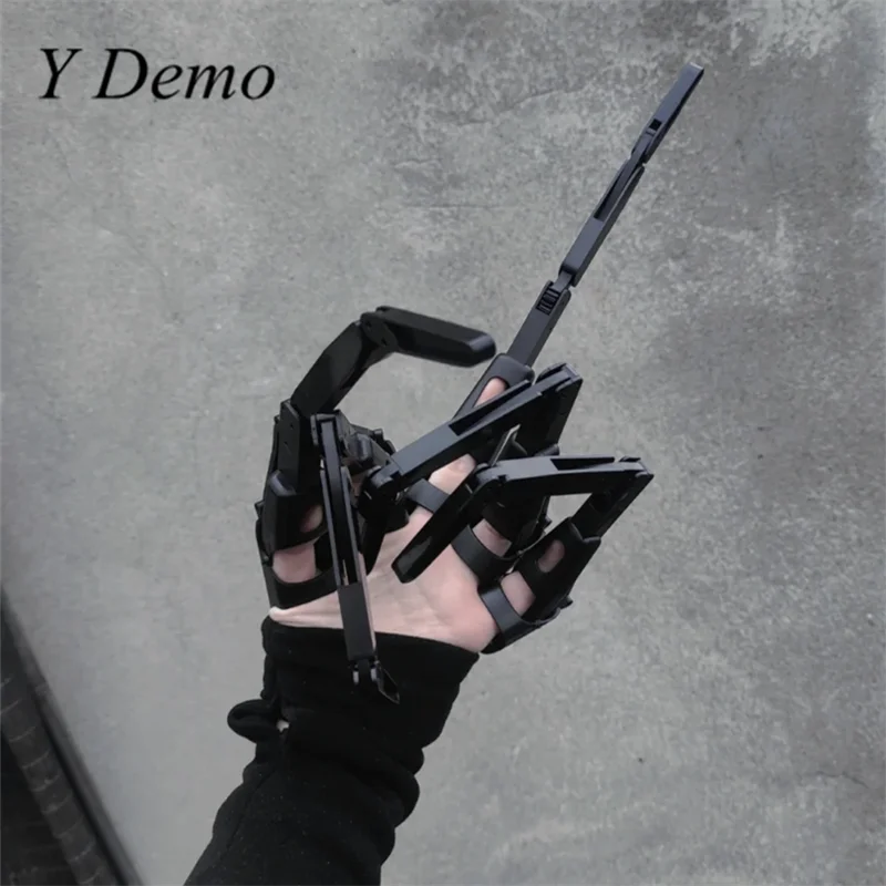 Y Demo Techwear Ninja Adjustable Articulated Fingers Cosplay Bracelets Glove