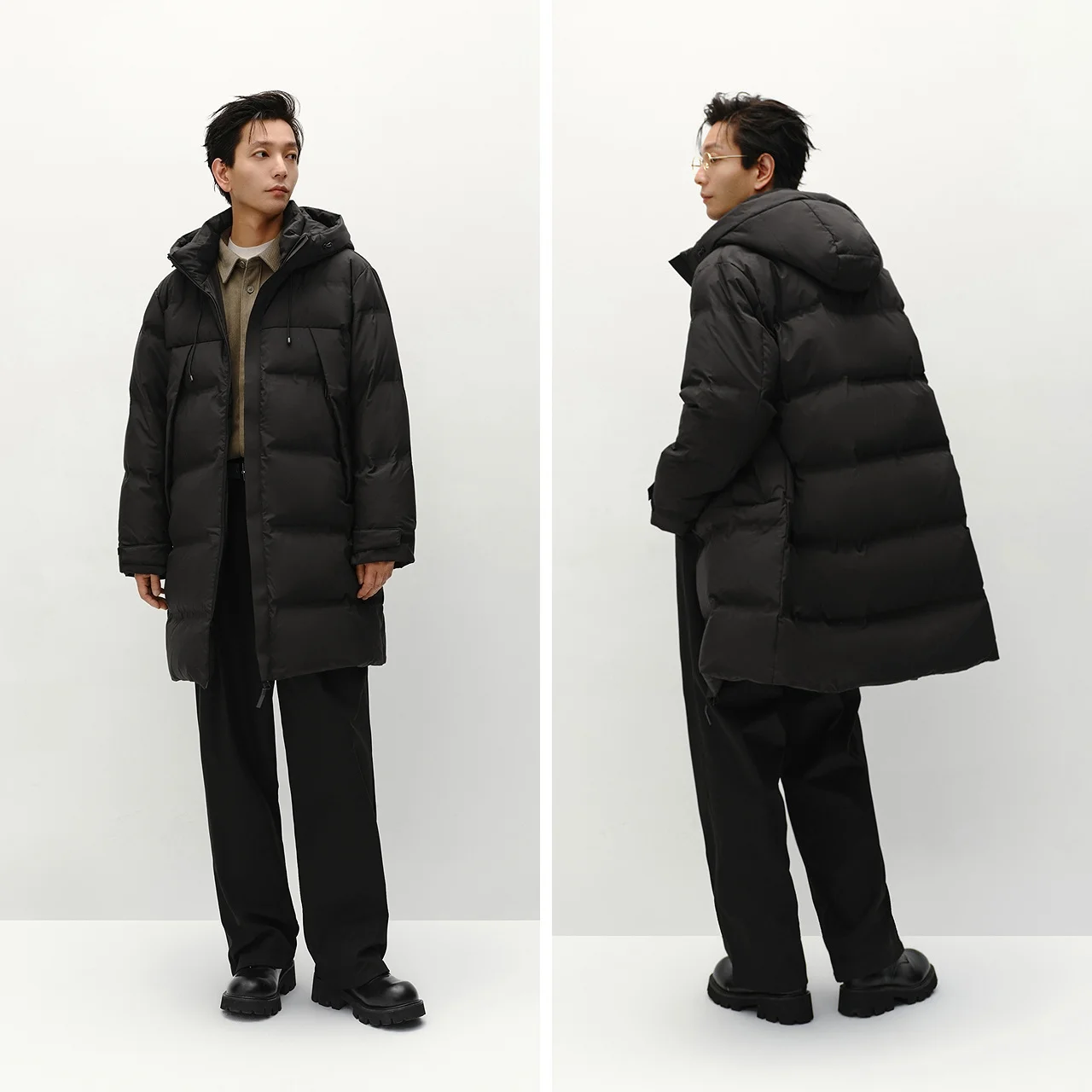 Фото Пуховик Semir, мужская, с длинным капюшоном, свободная, простая, универсальная, зимняя мужская одежда 2025 года, зимняя верхняя одежда №2