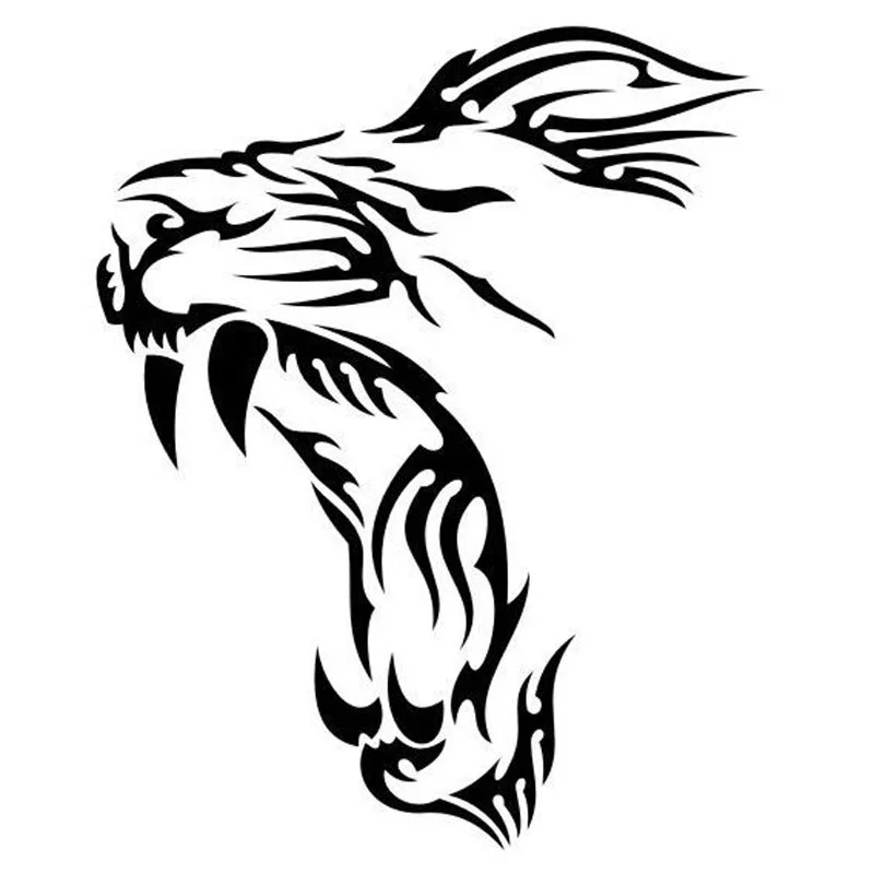 

Car Stickers Personality Creative Roaring Tiger Vinyl Decals Car Motorcycle Bumper Body Rear Window Decorative Decal,15cm
