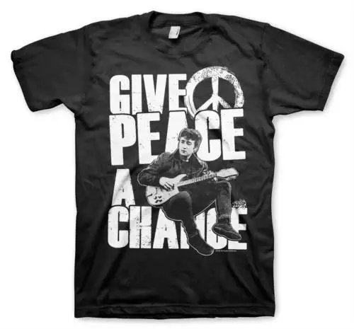Официальная Мужская футболка John Lennon Give Peace a Chance