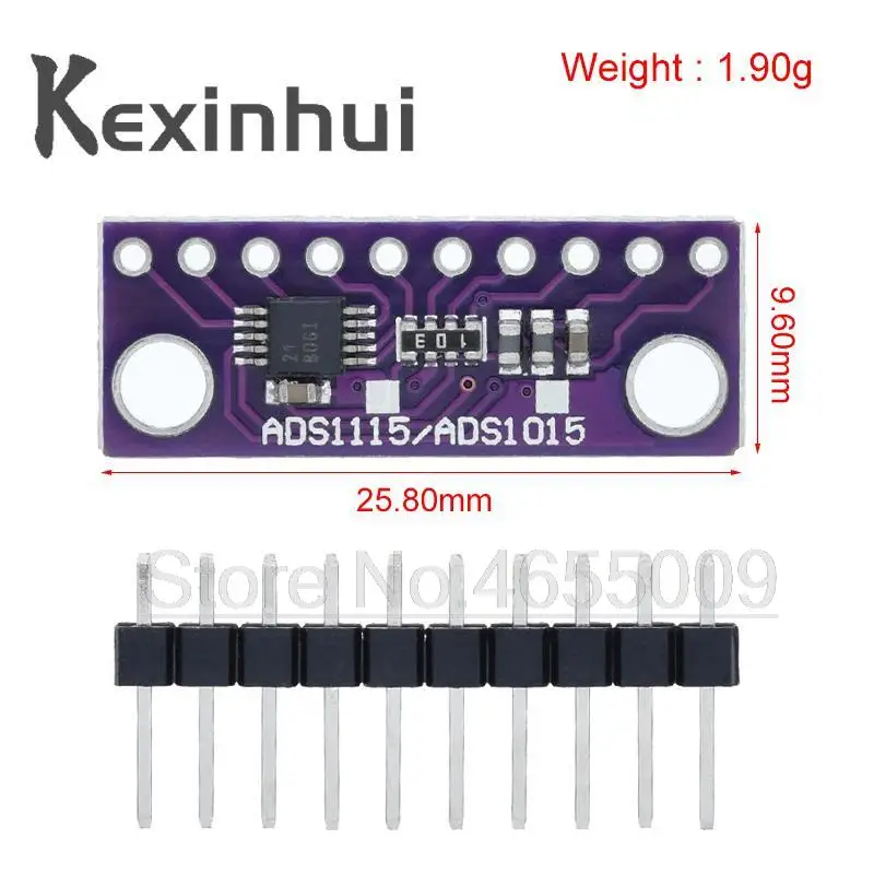 16-битный I2C ADS1115 модуль ADC 4-канальный с усилителем Pro Gain RPi | Электронные компоненты