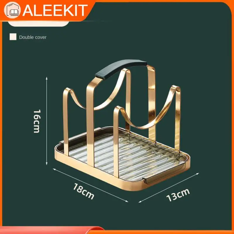 

Dual-purpose Table Cooking Pot Lid Holder Storage Rack Wall-mounted Kitchen Organizer Pot Shovel Cutting Board Storage Bracket