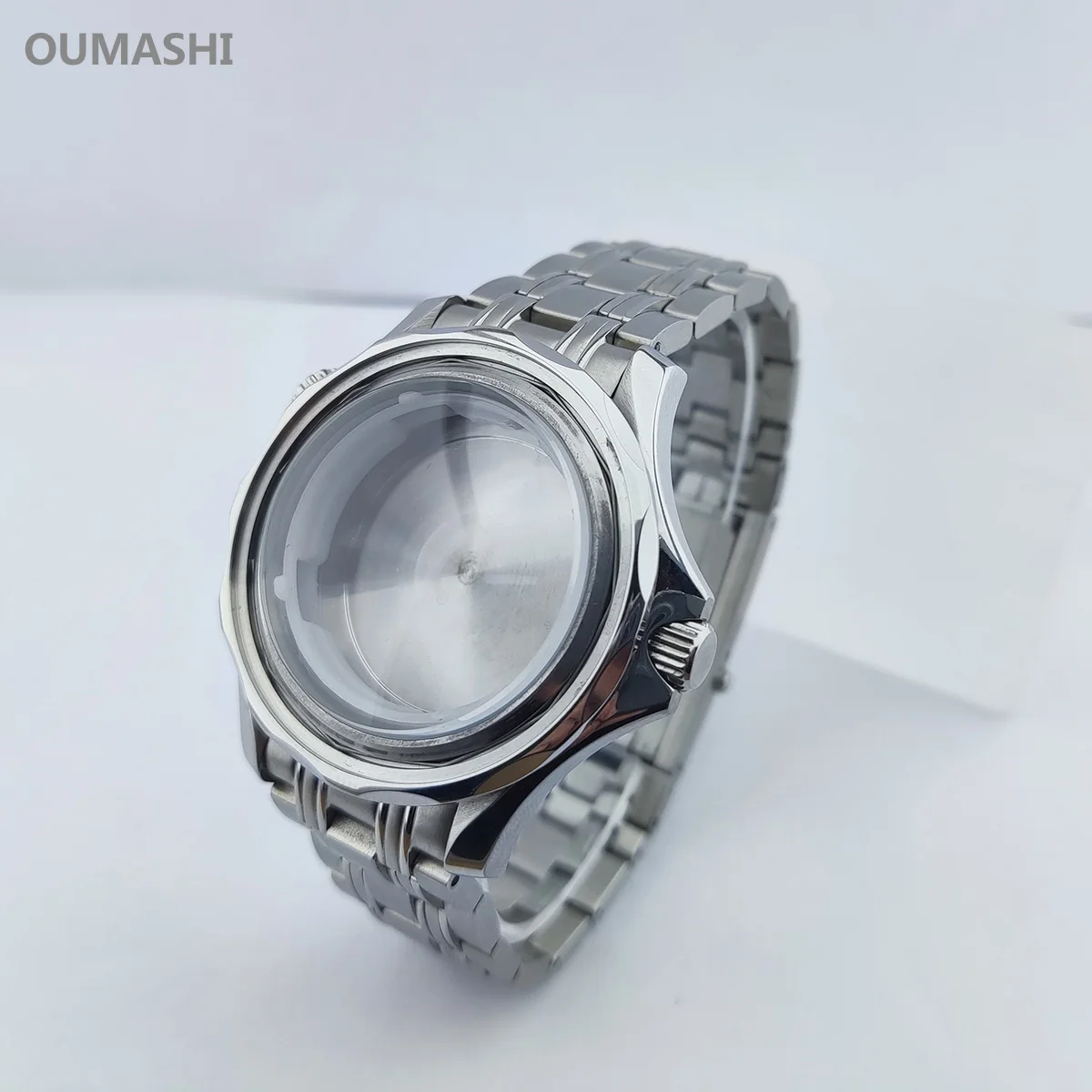 41mm watch case Silver Case Stainless Steel Case Men's Case jubilee bracelet fit Miyota 8205 8215 Mingzhu DG2813 3804  movement