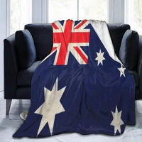 australia flag couch blanket all seasons suitable for women men and kids printed flannel fleece