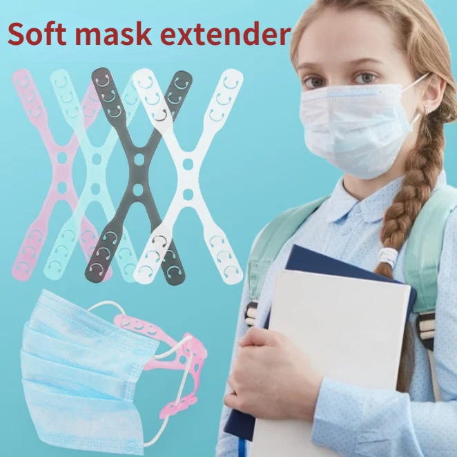 

Mask Extenders/Ear Savers,Adjustable Mask Strap Extender Silicone Ear Protector Decompression Holder Hook,3D Mask Support,Soft