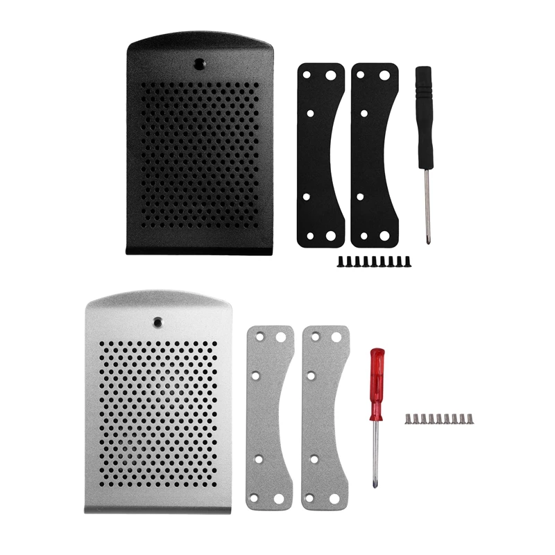 

2Set For Raspberry Pi 3 Case Aluminum Case Metal Enclosure Box Compatible With For Raspberry Pi 3 Model B,Silver & Black