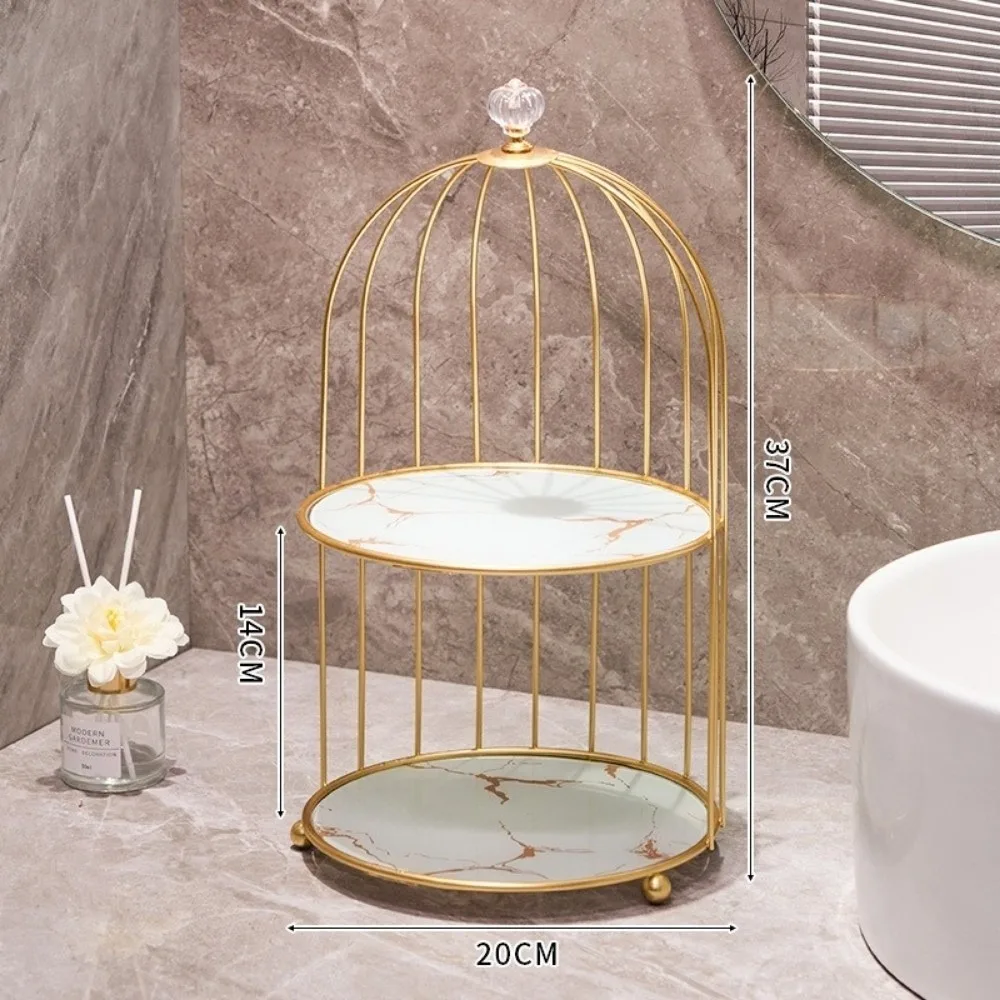 

Двухслойная металлическая косметическая полка