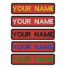 10x2,5 см Красная Вышивка именной патч на заказ полосатый значок термоклейкие или бархатные патчи для одежды