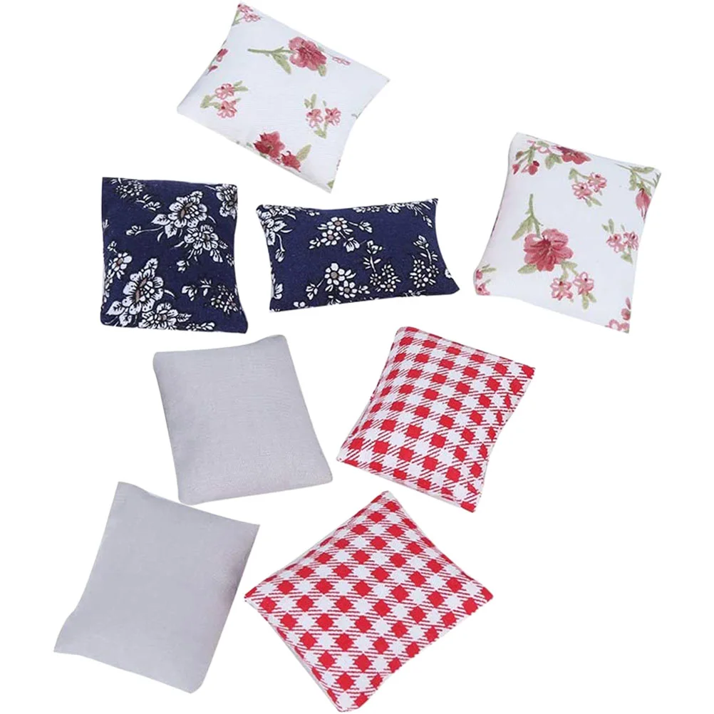 

DIY Accessory Fake Pillow Decorative Model Miniature Pillows Adorable House Cloth Tiny Furniture