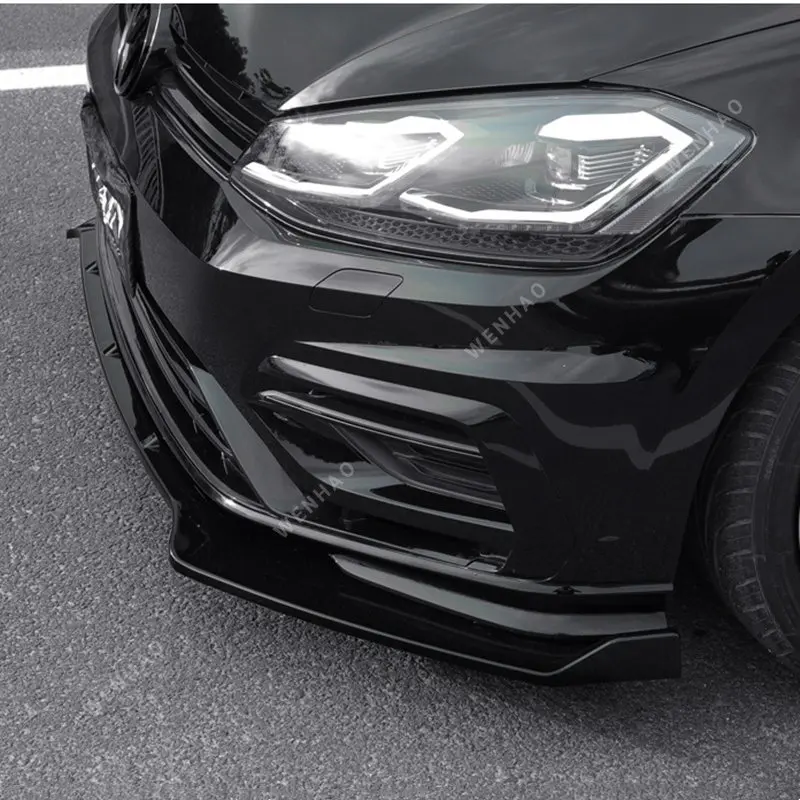 Car Front Lip Bumper Side Splitter Canrds Custom Body Kit For VW Golf 7 7.5 MK7 7.5 GTI GTD R R-LINE 2014-2019 Body Kits Tuning