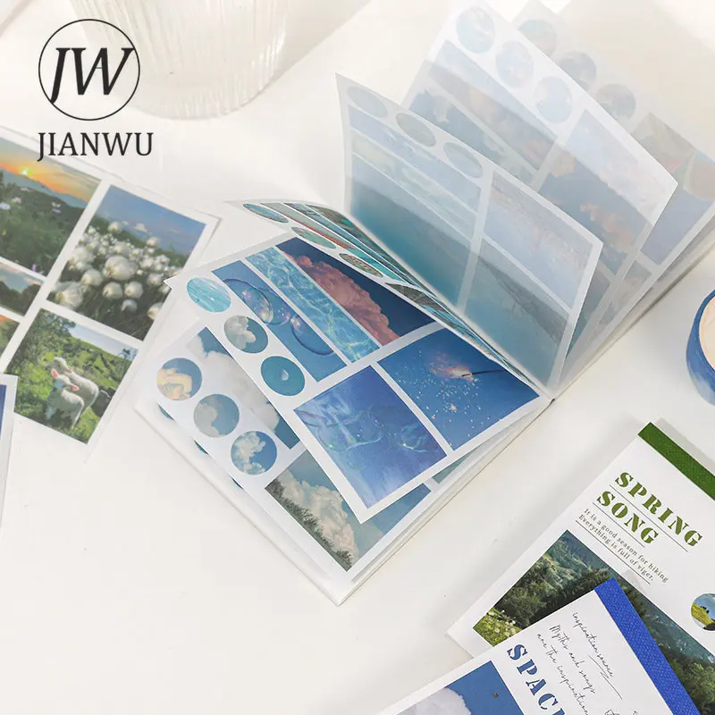 JIANWU 40 листов INS Эстетическая наклейка с пейзажем книга DIY Журнал Украшение
