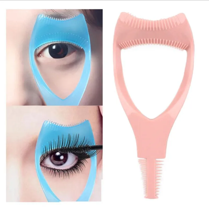 

GUGCGV Eyelash Tools 3 in 1 Makeup Mascara Shield Guide Guard Curler Eyelash Curling Comb Lashes Cosmetics Curve Applicator Comb