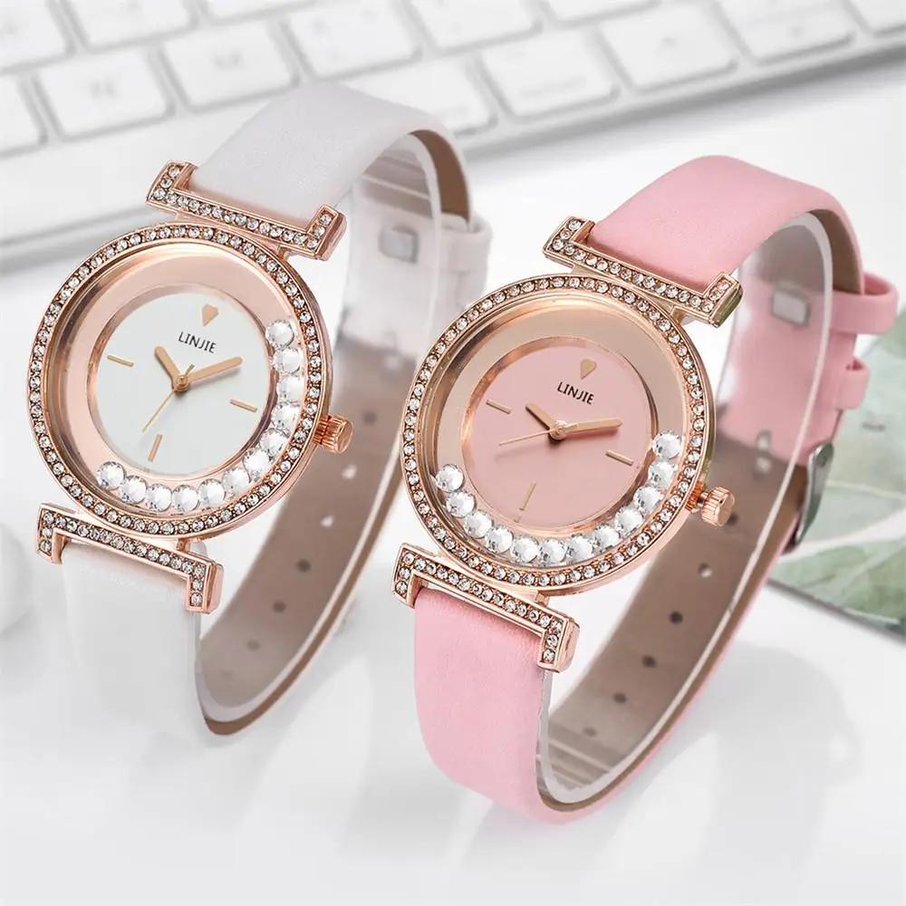 

Exquisite Minimalist Women Watches New Simple Diamond Dial Design Ladies Leather Wrist Watch Casual Gifts Clock for Woman
