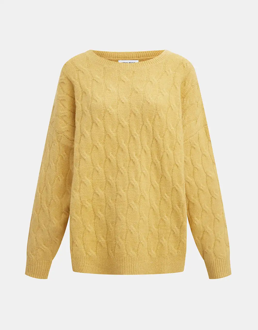 

Cable Knit Drop Shoulder Sweater