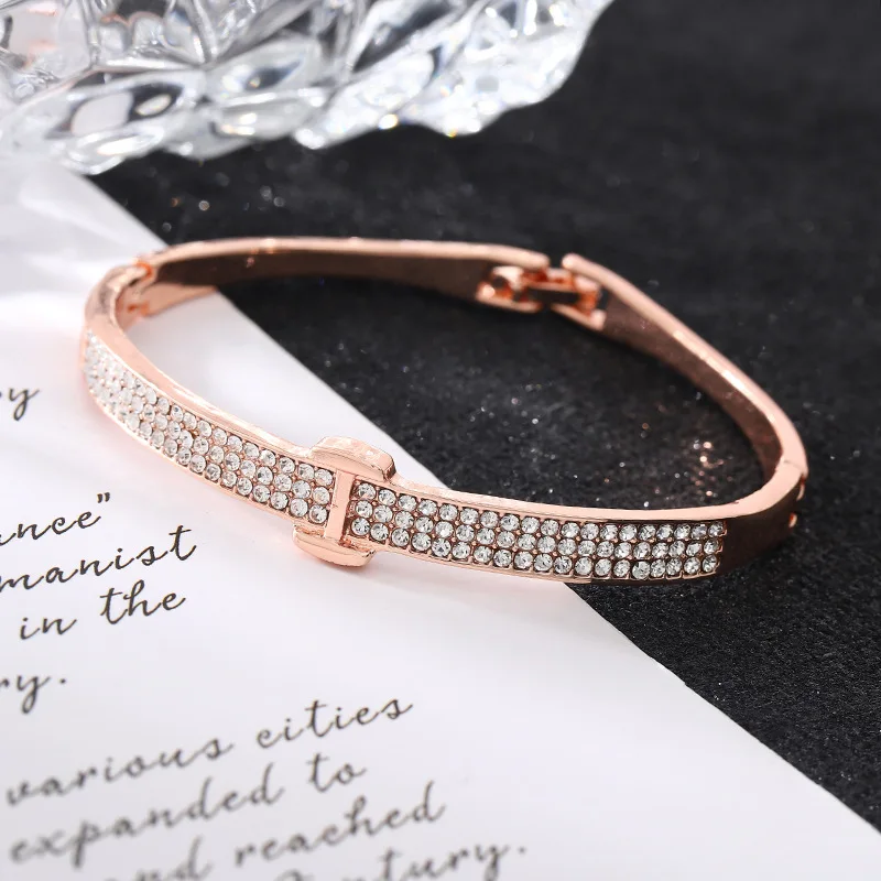 Японский и корейский простой дизайн двойной t Классический Открытый браслет с