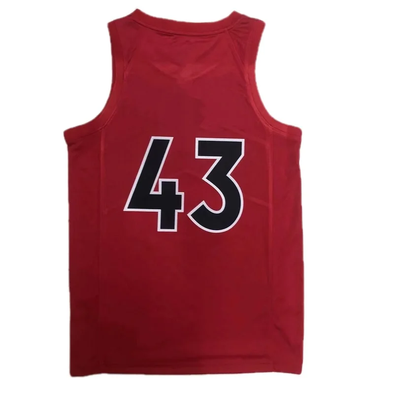 

Изготовленная на заказ баскетбольная майка № 43 у нас есть ваше любимое Имя Логотип термопрессованный материал спортивный тренировочный ретро Топ