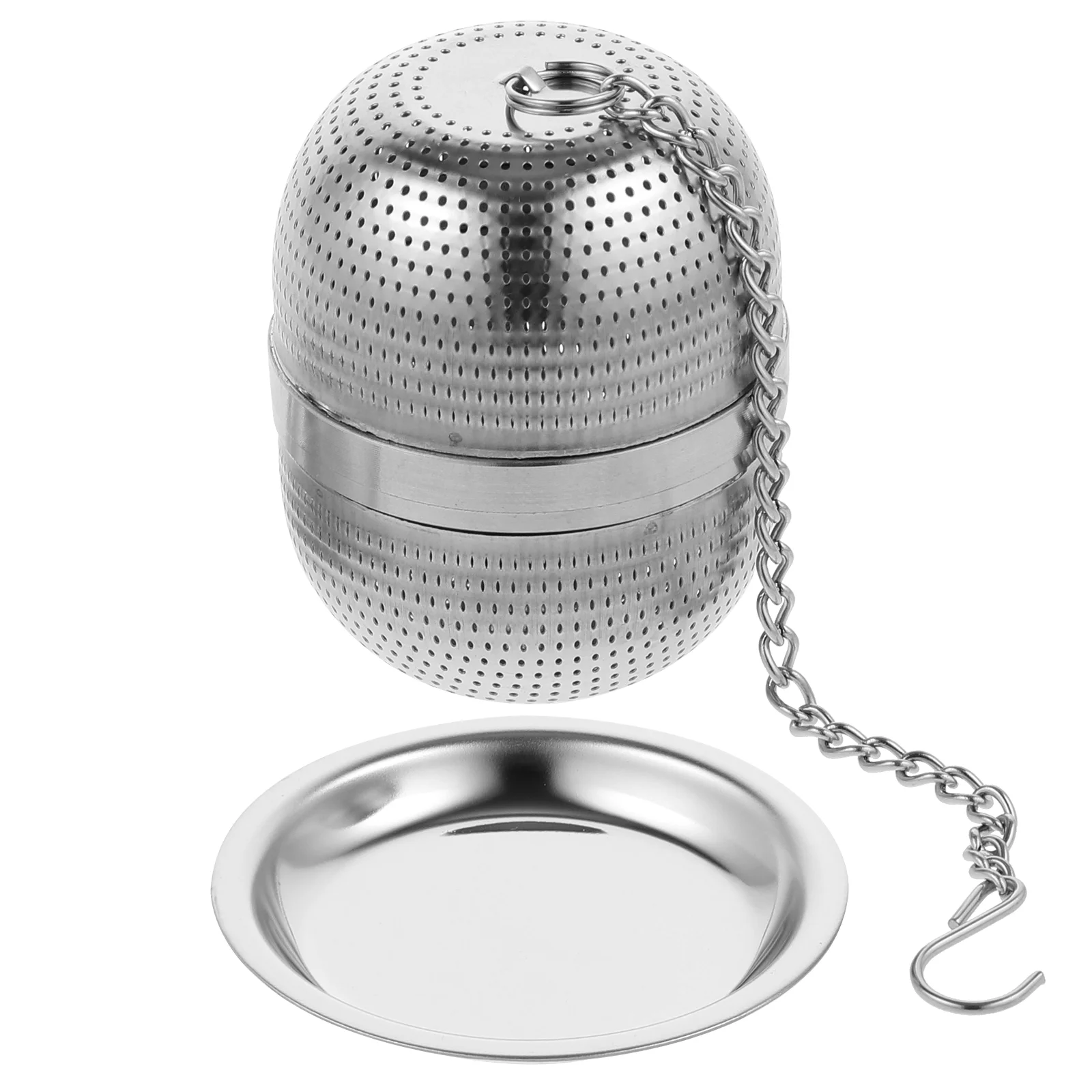 

Stainless Steel Tea Infuser Food-grade Tea Infuser Reusable Loose Tea Steeper with Plate