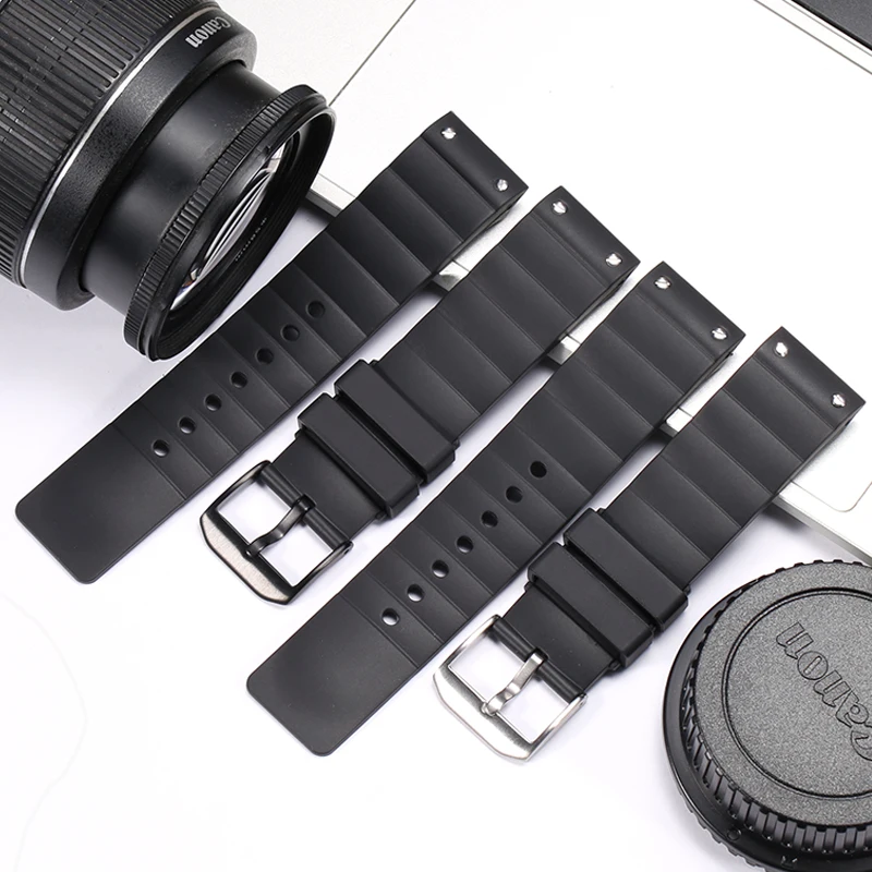 

Watch Accessories For Cartier Santos 100 Rubber Watch Band 23mm Silicone Strap Men Women Sports Waterproofing Wristband Bracelet