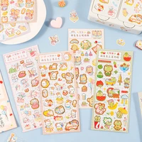 kawaii collection of animals gilding stickers scrapbooking diy hand account sticker sheet diary stationery office decor gift