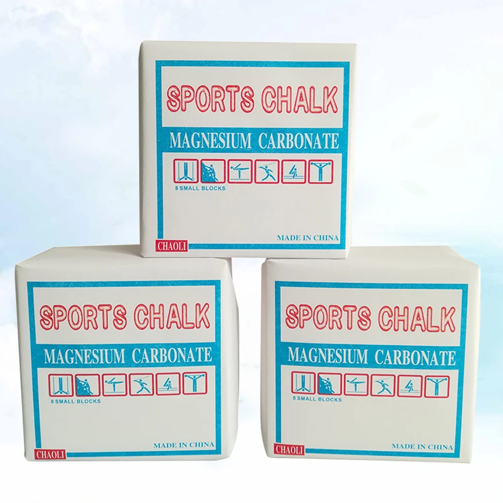 

3pcs Weight Lifting Sports Chalk Gymnastic Climbing Gym Magnesium Brick (White)