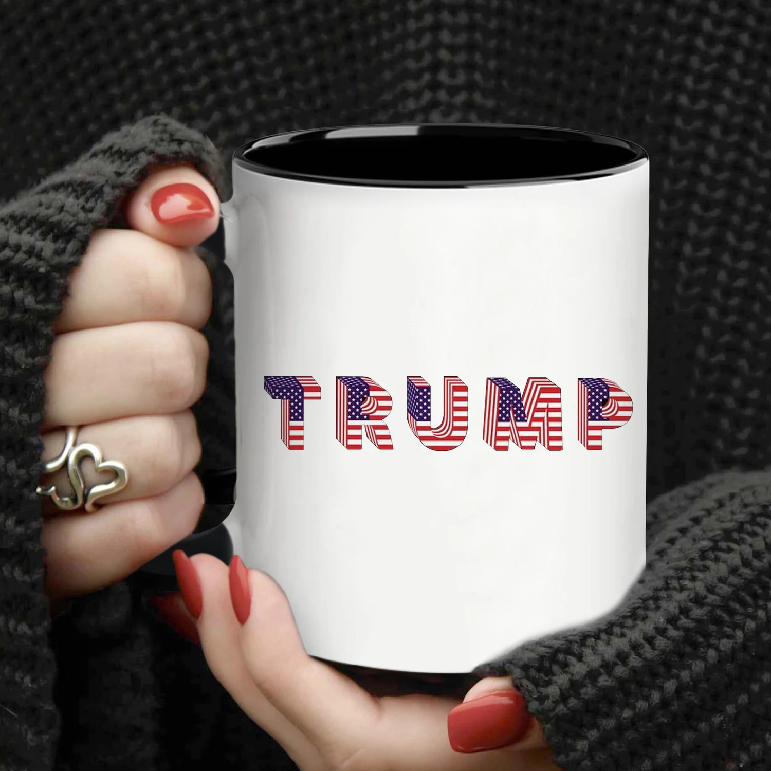 Керамическая Кофейная Кружка Трампа На 11 Унций — Дизайн Флага США