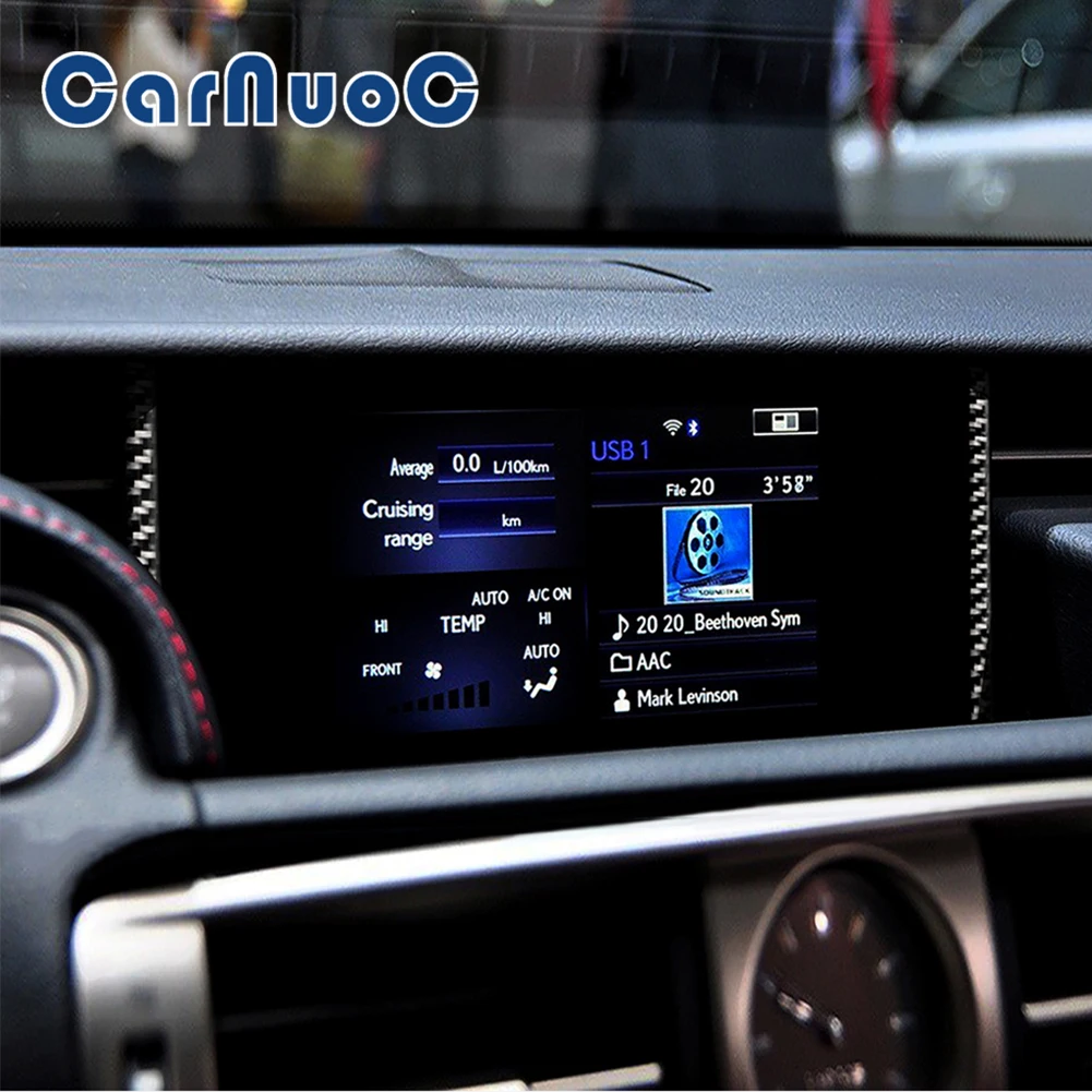 

For Lexus IS250 IS250C IS300 2014-2018 Car Navigation Panel Trim Strip Decoration Sticker Carbon Fiber Interior Accessories