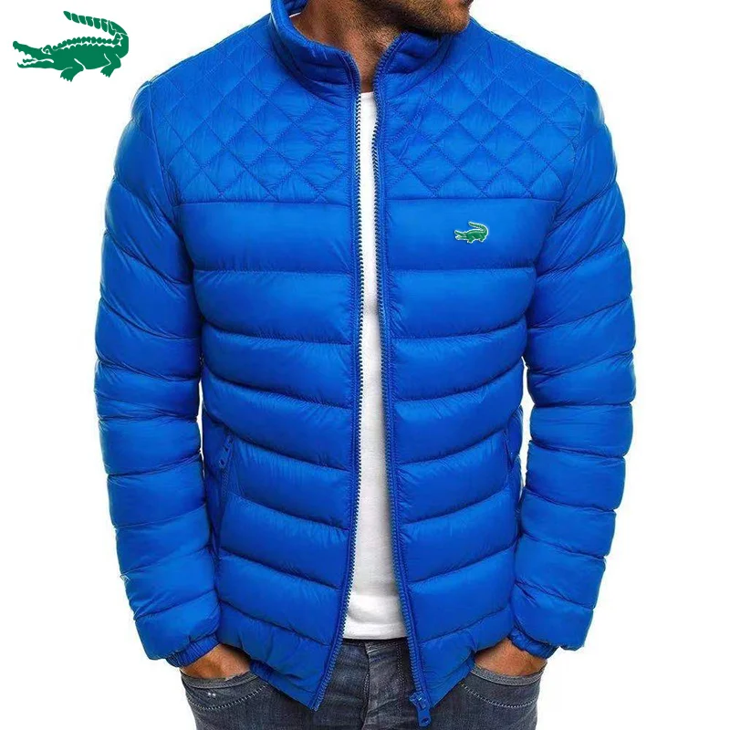 

2023 Autumn Winter Embroidery Men Zipper Cotton Jacket Tops Warm Comfortable Man Jackets Tops Comfortable Down Jacket