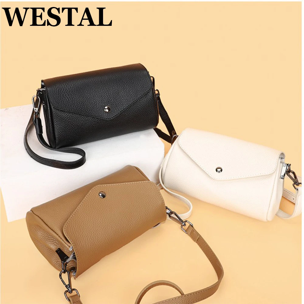 

Сумка на плечо WESTAL женская из натуральной кожи, модный саквояж на подушку, сумочка кросс-боди, тоут на плечо, сумочка-тоут, подарок для жены