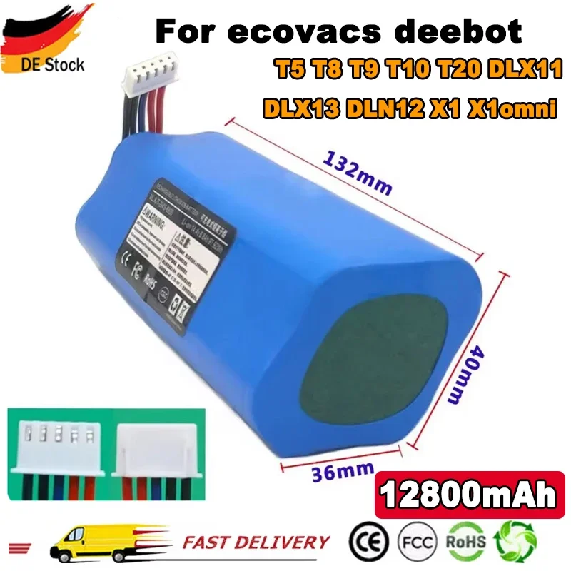 Аккумулятор 14 8 В для ecovacs deebot T5 T8 T9 T10 T20 DLX11 DLX13 DLN12 X1 X1omni X1turbo