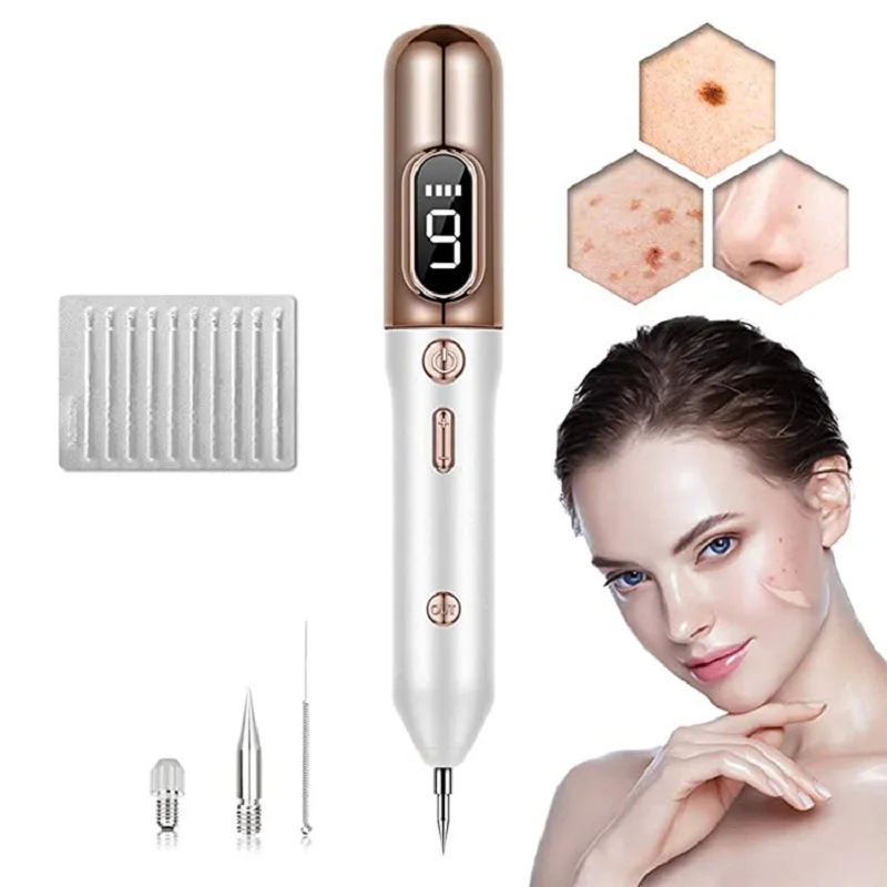 

9 Level LCD Laser Plasma Pen Skin Tag Remover Spot Cleaner Laser Tattoo Freckle Black Dot Wart Mole Removal Pen Skin Care Tool