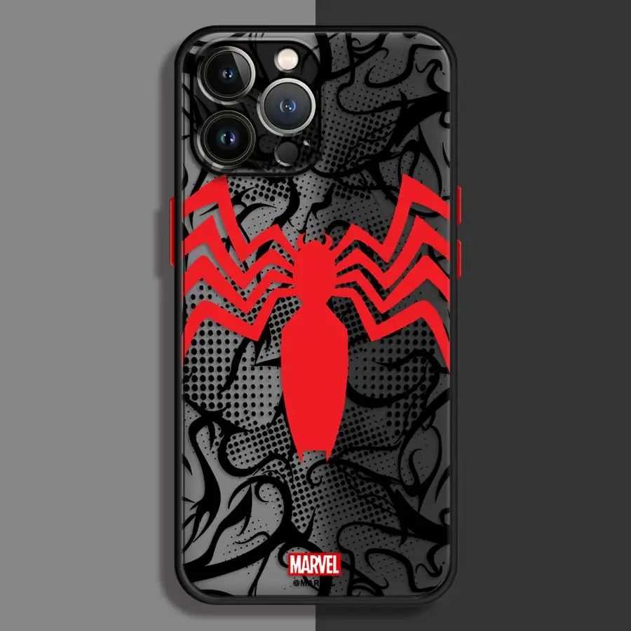 Фото Крутой чехол для телефона Marvel: Железный человек, Человек-паук для iPhone 17e, 17, 16e, 16, 15, 14, 13, 12, 11 Mini, Pro, Air, Max, Plus – матовый прозрачный чехол №3