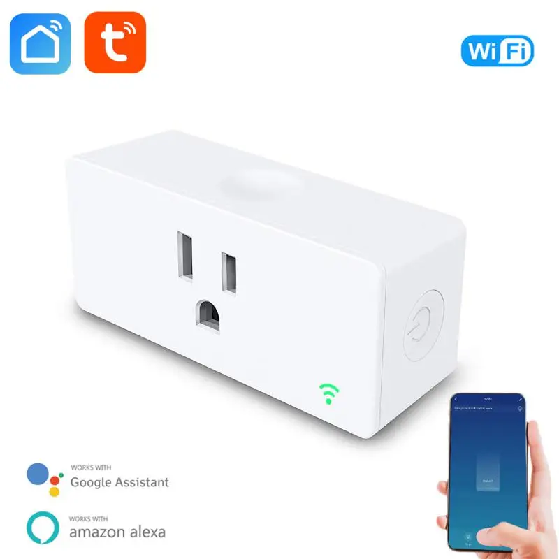 

US Smart Socket WIFi Smart Plug With Tuya SmartLife Power Timer Voice Control 15A For Alexa Google Home