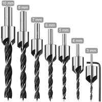 3 10mm round shank flute countersink drill bit set hss carpentry reamer woodworking chamfer hand tools tapered wrench